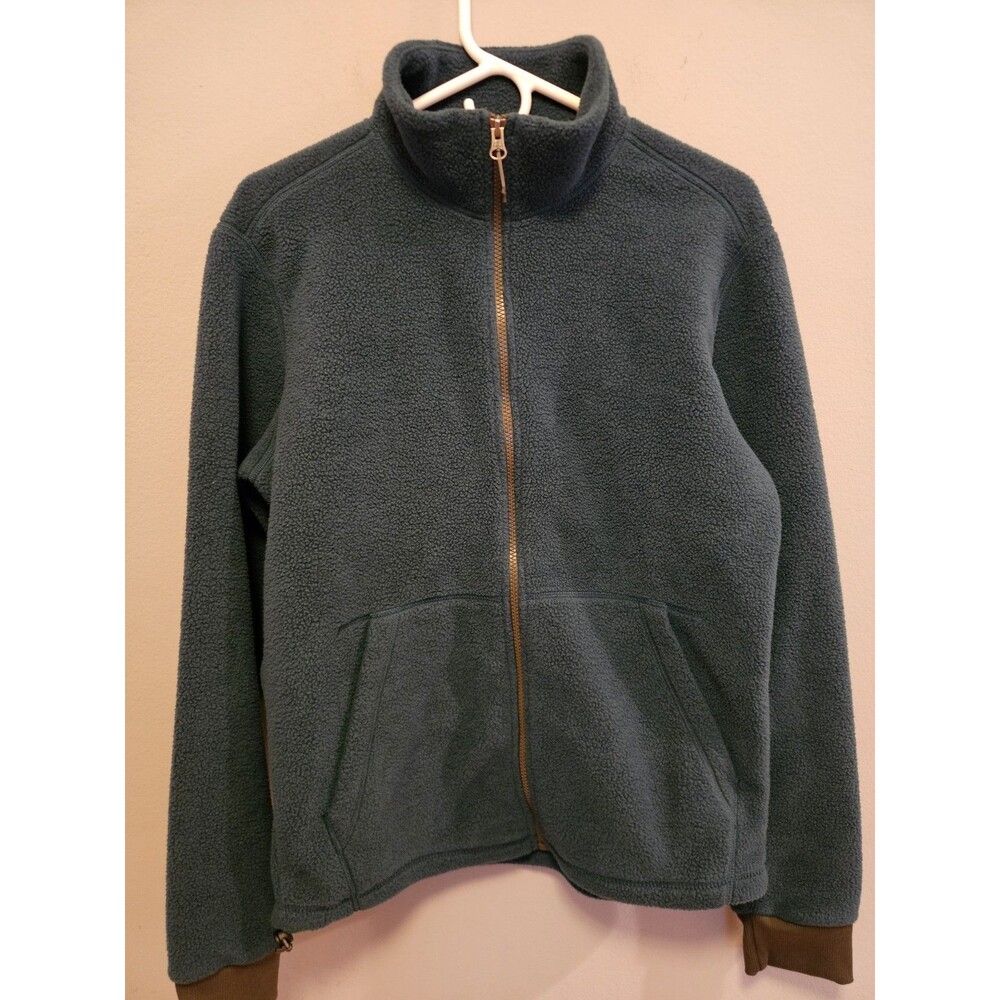 REI Co-Op Fleece Sweater Mens Small Green Full Zip Outdoor Warm Camping Hike
